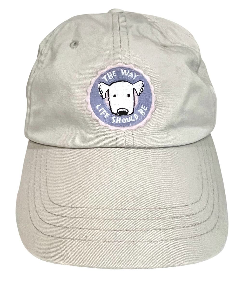 L.L. Bean Womens Baseball Hat Cap Dog The Way Life Should Be Strapback Cotton